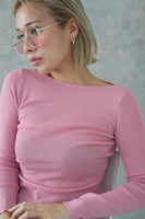 BASIC KNIT TOPS　PINK