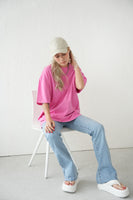 【再入荷】アシッドウォッシュBIG Tシャツ　PINK