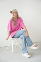 【再入荷】アシッドウォッシュBIG Tシャツ　PINK