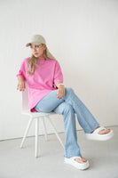 【再入荷】アシッドウォッシュBIG Tシャツ　PINK