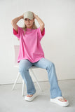 【再入荷】アシッドウォッシュBIG Tシャツ　PINK