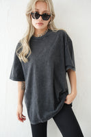 【再入荷】アシッドウォッシュBIG Tシャツ　BLACK