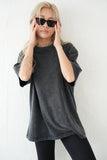 【再入荷】アシッドウォッシュBIG Tシャツ　BLACK