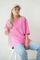 【再入荷】アシッドウォッシュBIG Tシャツ　PINK