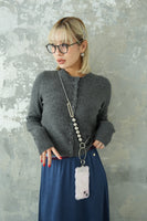 WOOL BASICカーディガン　Charcoalgrey